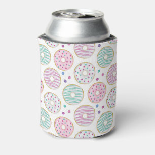 Doughnut Pattern Cute Colourful Can Cooler