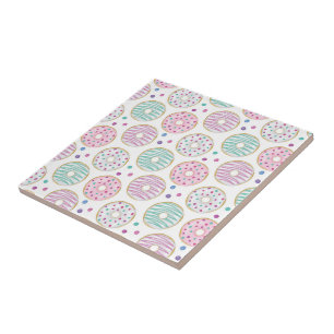 Doughnut Pattern Cute Colourful Tile