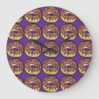 Doughnut Pattern Large Clock