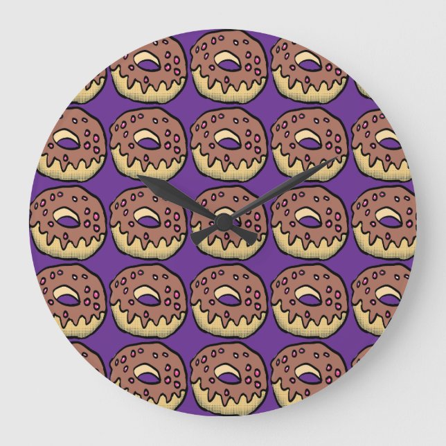 Doughnut Pattern Large Clock (Front)