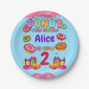 Doughnut Personalised Colour Sprinkle Birthday Par Paper Plate