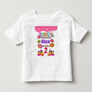 Doughnut Personalised Colour Sprinkle Birthday Par Toddler T-Shirt