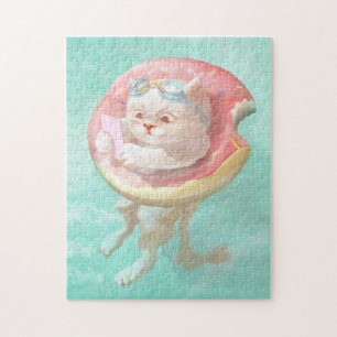 Doughnut Pool Float Jigsaw Puzzle