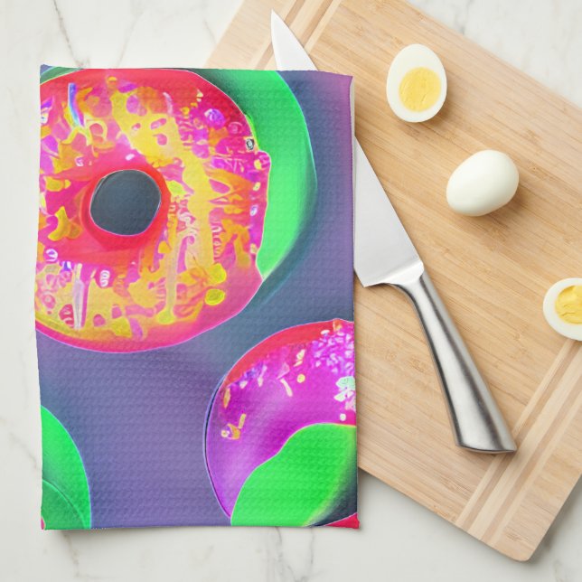 Doughnut Pop Tea Towel (Quarter Fold)