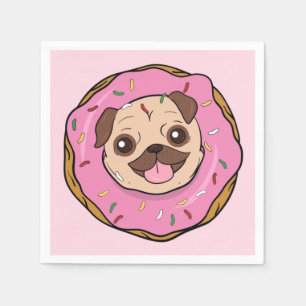 Doughnut Pug Napkin