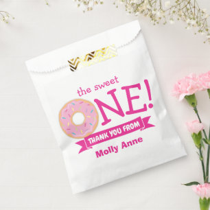Doughnut Rainbow Sprinkles 1st Birthday Thank You Favour Bags