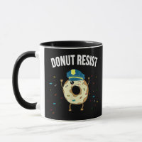 Doughnut Resist Meme Funny Police Officer Support 