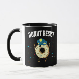 Doughnut Resist Meme Funny Police Officer Support Mug