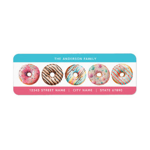 Doughnut Return Address Labels
