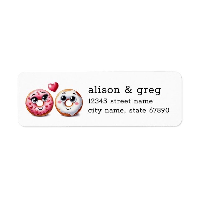 Doughnut Return Address Labels (Front)