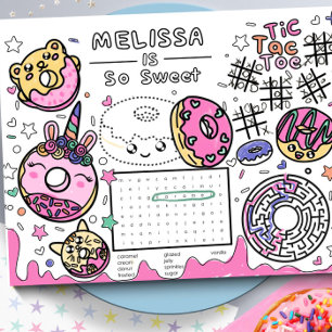 Doughnut Reversible Colouring Activity Page