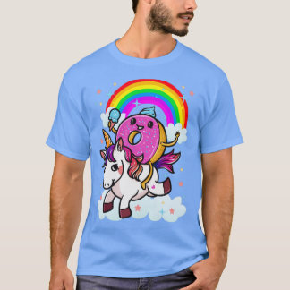 Doughnut Riding Unicorn Cute T-Shirt