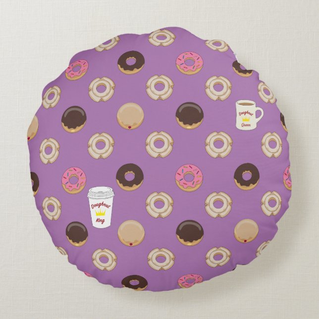 Doughnut Royalty Round Cushion (Back)