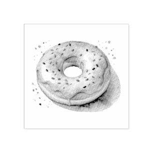 Doughnut rubber stamp