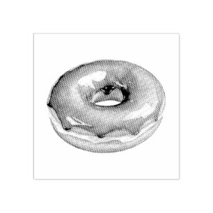 Doughnut  rubber stamp