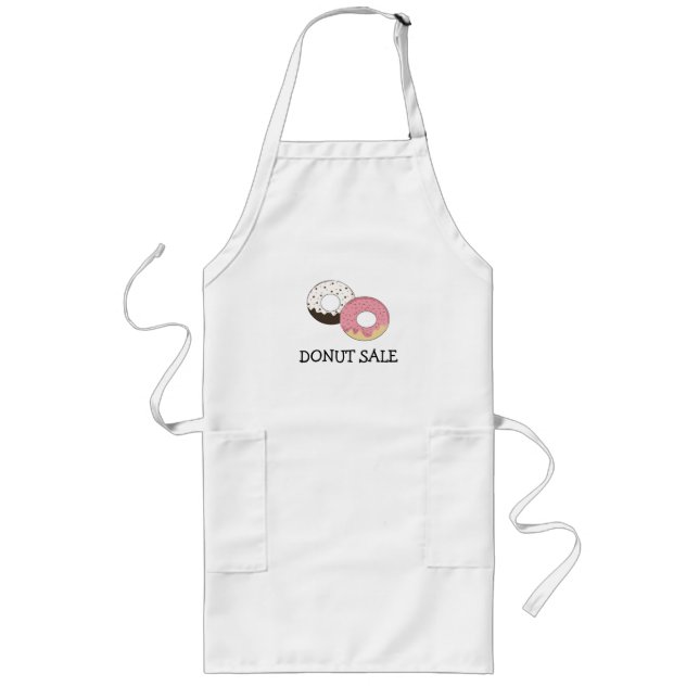 Doughnut Sale Long Apron (Front)