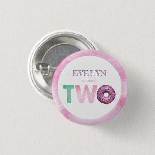 Doughnut Second Birthday 3 Cm Round Badge