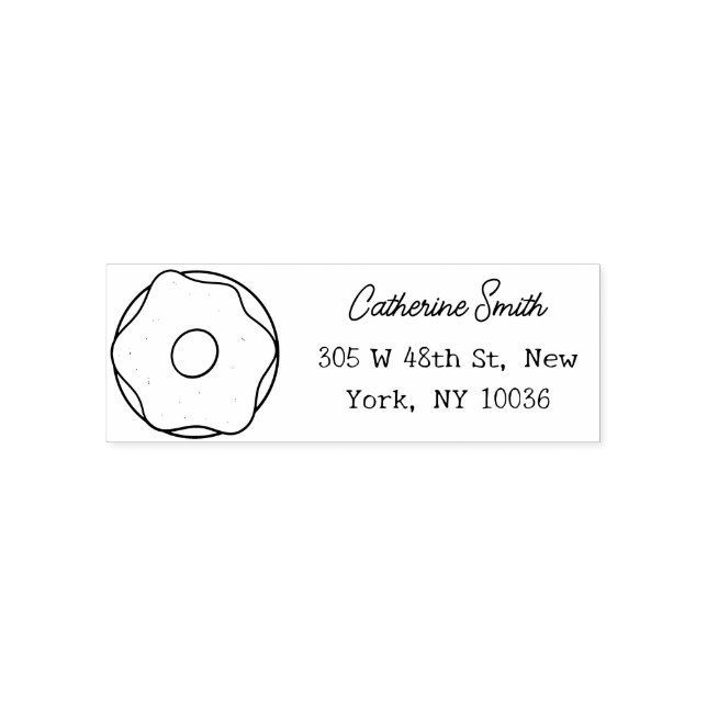 Doughnut Self Inking Rubber Stamp (Design)