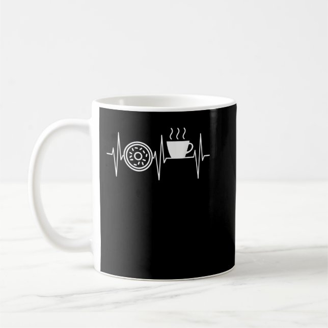 Doughnut Shirt Funny Coffee Lover Doughnut Doughnu Mug (Left)