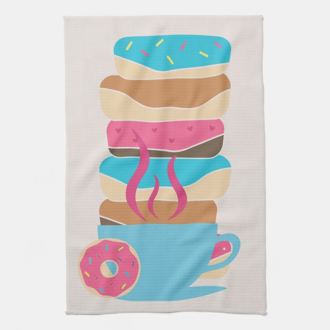 Doughnut Shop A Tea Towel (Vertical)
