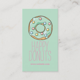 Doughnut Shop Bakery Caffe Pasty Business Card