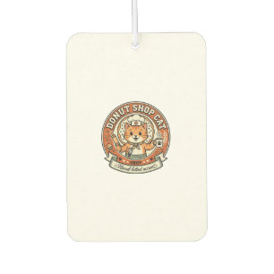 Doughnut Shop Cat Doughnut Shop Cat Vintage Vector Car Air Freshener