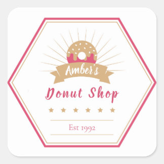 Doughnut Shop Label