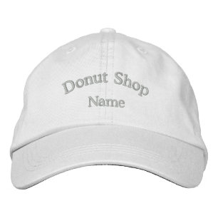 Doughnut Shop Name Embroidered Hat