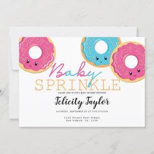 Doughnut Sprinkle Baby Shower Triplets Announcement