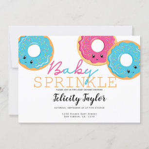 Doughnut Sprinkle Baby Shower Triplets Announcement