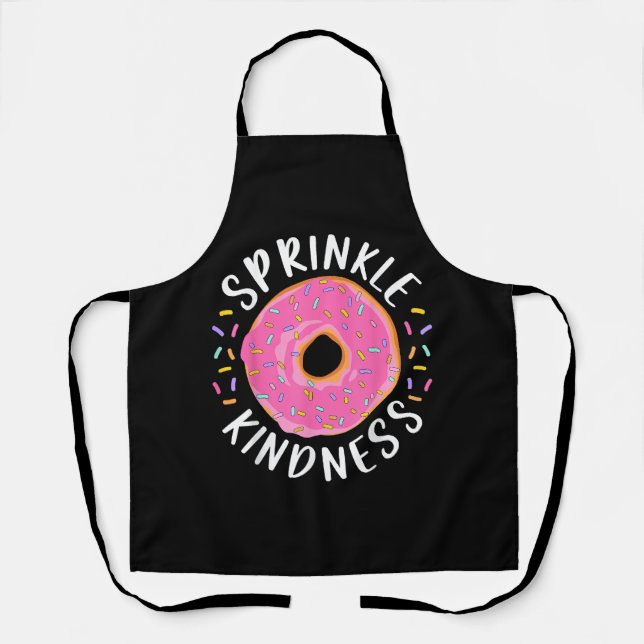 Doughnut Sprinkle Kindness Funny Girls Women Dough Apron (Front)