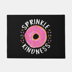 Doughnut Sprinkle Kindness Funny Girls Women Dough Doormat