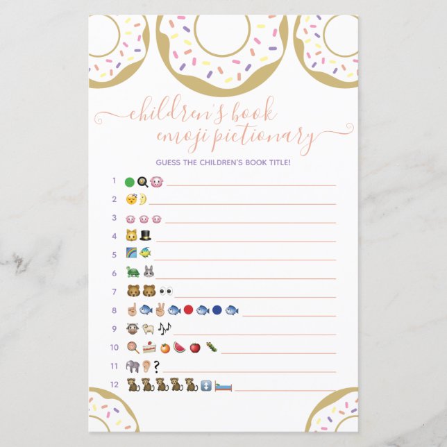 Doughnut Sprinkled With Love Children's Book Emoji (Front)