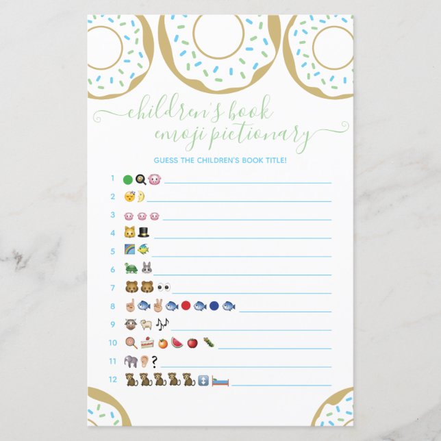 Doughnut Sprinkled With Love Children's Book Emoji (Front)