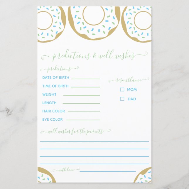 Doughnut Sprinkled With Love Prediction & Well Wis (Front)