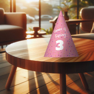 Doughnut Sprinkles Birthday Pink Party Hat