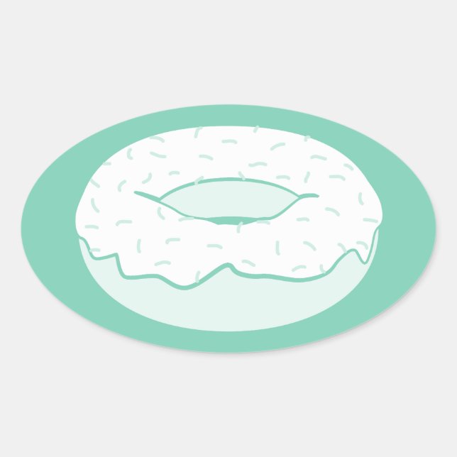 doughnut sprinkles oval sticker (Front)