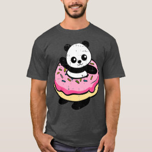 Doughnut Sprinkles Panda Cute Doughnut Food Sweet T-Shirt