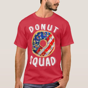 Doughnut Squad American Flag Cute Doughnut T-Shirt