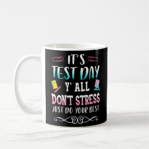 Doughnut Stress Just Do Your Best   Teachers Testi Coffee Mug