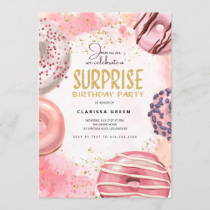 Doughnut SURPRISE party Invitation