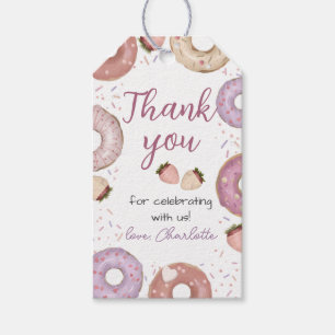 Doughnut Sweet Birthday Thank You  Gift Tags