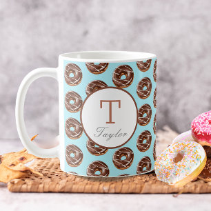 Doughnut Sweet Girl Sprinkles Pattern Custom Name Coffee Mug