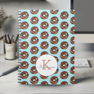 Doughnut Sweet Girl Sprinkles Pattern Custom Name Notebook