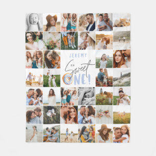 doughnut sweet one 1st birthday multi photo fleece