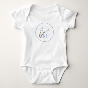 Doughnut sweet one 1st birthday party attire baby bodysuit
