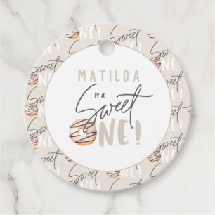 Doughnut sweet one 1st birthday party favour favour tags