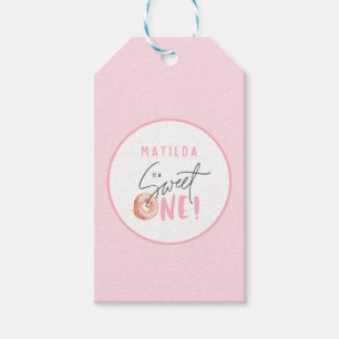 Doughnut sweet one 1st birthday party favour  gift tags
