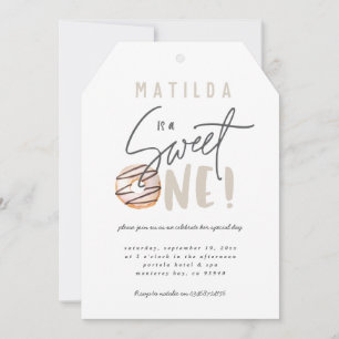 Doughnut sweet one 1st birthday party invitation