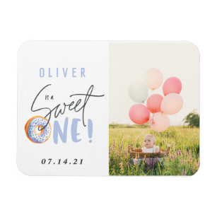 Doughnut sweet one 1st birthday party magnet